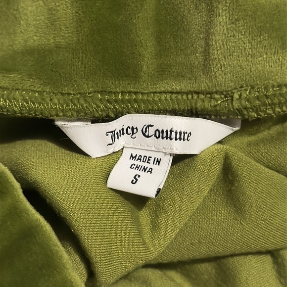 Juicy Couture Green Elastic Waist Mini Skirt Velour - Picture 4 of 5
